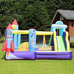 Big Bouncer Inflatable Moonwalk Bounce House for Kids Jumping House Castle with Slide Ball Pit Outdoor Indoor Playhouse Bouncy Park Toys Children Outdoor Play Fun