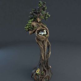 New Natural Forest Goddess Bird Statue Resin Desktop Personalised Creative Garden Decoration