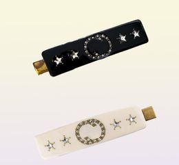 Shiny Diamond Hair Clips Luxury Double Letter Barrettes Women Party Fashion Jewelrys Lady Classic Annivesary Gifts High End Hairpi3604843