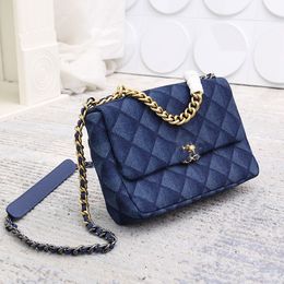 Sequin denim style designer crossbody in Shoulder Bags women bag in All Categories Autumn and Winter Thousand Bird Grid cross body bag Diamond Lattice 10A wallet