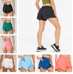 Womens lu-33 Yoga Shorts Hotty Hot Pants Pocket Quick Dry Speed Up Gym Clothes Sport Outfit Breathable Fitness High Elastic Waist aritzia 5589ess