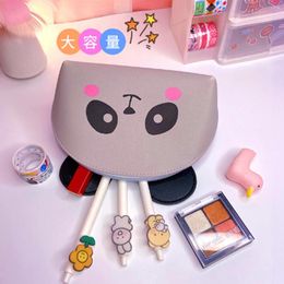 Cosmetic Bags Korean Version Girlish Student Bag Makeup Portable Storage Cartoon Square Wash Fresh