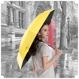 8-Ribs Mini Umbrella Windproof anti-UV Protection 5Folding Umbrella Portable Travel Rain Women Umbrella Pocket Children UPF 240508