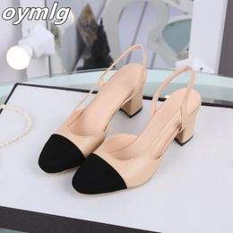 Summer Women Shoes Dress mid Heel Square head fashion Wedding party Sandals Casual women 240429