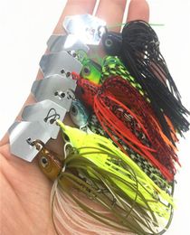 Trailer Bladed Swim Jigs 7cm 10g Beard Rubber skirt Chatter Baits Spinner Fishing Lure with Sharp Single Hook4818899