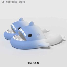 Slipper designer shark slippers summer sliders men women kids slides pink blue grey memory foam sandals soft thick cushion slipper cloud slide indoor out Q2404091