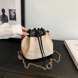 Shoulder Bags Crossbody Bag For Women In Autumn Woven Drawstring Simple Chain Designer
