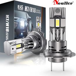 Lighting System 2pcs High Power H7 LED Headlight Bulbs Super Bright Powerful No Adapter Required Car Turbo Diode White Moto Fog Lamp 12v 55W