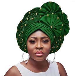 Ethnic Clothing High Quality Caps For Women Auto Gele Headtie Already Made Aso Oke Turban Femme Musulman Hijab Wedding Bonnet African Head