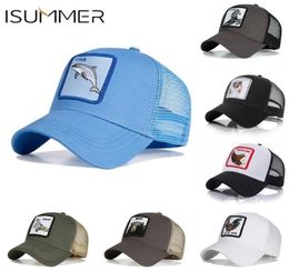 Isummer Baseball Cap Fashion Unisex Mesh Cap Animal Baseball Hats Men Women Commuting Outdoor Travel Hats Whole C19028969961