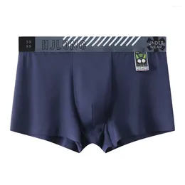 Underpants Men Trunks Sexy Ice Silk Shorts Middle Waist Underwear Boxer Briefs Panties Breathable Bulge Pouch Boxers Slip Homme