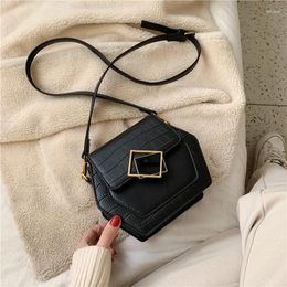 Shoulder Bags Stone Pattern Messenger Bag 2024 Winter Women's Fashion Casual Small Mobile Phone