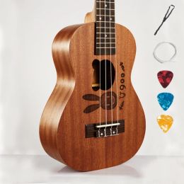 Guitar Ukulele 21 26 Inches Soprano Tenor Electric Acoustic Mini Guitar Rabbit Mahogany 4 Strings Ukelele Guitarra Uke Musical Hawaii