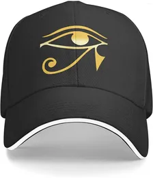 Ball Caps Eye Of Ra Horus Egyptian God Baseball Cap Unisex Adjustable Sandwich Elephant Hat For Men Women Black