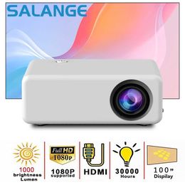 Projectors Salange PL1 Mini Projector 1080P supports stereo speaker 480 * 360 LED video beam suitable for iOS Android TV stick Roku Xbox PS4 HDMI J240509