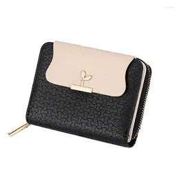 Storage Bags Women Leather Bifold Wallet Cute Small Short Change Coin Purse Holder For Birthday Gift