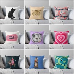 Pillow Cute Cartoon Animal Sky White Cloud Happy Day Short Plush Pretty Cover Sofa Pillowcase