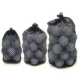 1 PC Sports Mesh Net Bag Black Nylon golf bags Golf Tennis 163256 Ball Carrying Drawstring Pouch Storage bag 240425