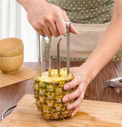 Fruit Pineapple Slicer Peeler Cutter Kitchen Fruit Tool Pineapple Peeler Easy Slicer Cut Device Stainless Steel Kitchen Tool 210312244921