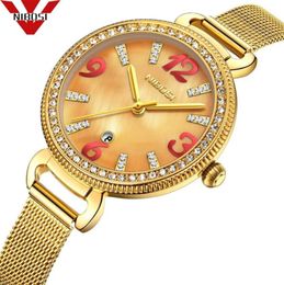 NIBOSI Women Dress Watches Luxury Brand Stainless Steel Mesh Band Ladies Quartz Watch Casual Bracelet Wristwatch reloj mujer23375753513