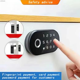 Smart Lock Smart drawer lock password fingerprint sliding card replacement cabinet door lock shoe cabinet anti-theft storage cabinet WX652415