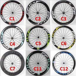 Brand New 700C Road bike glossy matte 3K UD 12K full carbon fibre bicycle wheelset carbon tubular clincher tubeless rims ship1260504