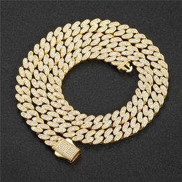 Hot Trendy 9mm 16-24inch Pure 925 Sterling Silver Bling Moissanite Diamond Cuban Chain Necklace Bracelet For Women Men Nice Gift 264p