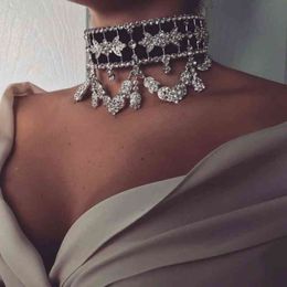 KMVEXO 2019 Fashion Crystal Rhinestone Choker Velvet Statement Necklace For Women Collares Chocker Jewelry Party Gift 261Q