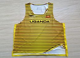 Men039s Tank Tops 2022 UGANDA Stripes Man Fast Running Net Breathable Vest Speed Professional Athlete Track Field Singlet Custo6042015