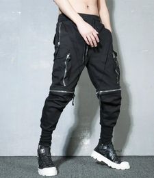 Men's Pants Detachable Multi-Pocket Cargo Men Harajuku Hip Hop Streetwear Joggers Trousers Man Elastic Waist Techwear WB377