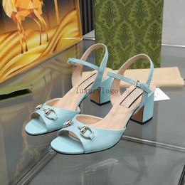 Designer heels oran sandals for womens shoes h sandals louboatine heels Horsebit sandal Ankle Buckle Rubber Sole Mules heeled high miller sandals men slide 5.8 15