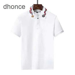 Designer Mens T-shirts Men Polo Shirt Geometry Patchwork Luxury Female Graphic Tops Tees Polo-shirt Shirts Work Golf Casual t Size Oversize M-3xl 4Z9D
