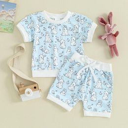 Clothing Sets Toddler Baby Girl Easter Outfit 3 6 12 18 24 Months 2T 3T Summer Clothes Short Sleeve Pullover T Shirts Top