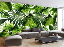 Custom 3D Mural Wallpaper Southeast Asia Tropical Rainforest Banana Leaf Po Background Wall Murals Nonwoven Wallpaper Modern4216372