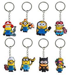 Key Rings Little Yellow Man 26 Keychain Boys Keychains Pendants Accessories For Kids Birthday Party Favors Keyring Suitable Schoolbag Ot2Us
