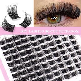 False Eyelashes "DIY Segmented Single Cluster Large Volume Natural Daily Makeup Extension DIY Cat Eye Eyelash Extension"