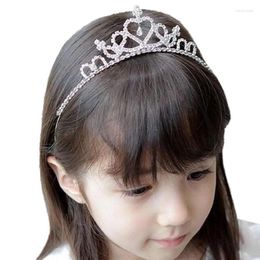 Hair Accessories 1PC Kids Girls Rhinestone Princess Crown Headband Tiara Sticks Fashion Baby