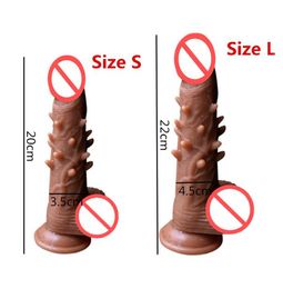 Soft Silicone Barbed Male Penis Realistic Big Dildo with Suction Cup Female Masturbation Sex Toys For Women7289426