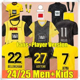 24 25 HALLER Soccer Jerseys REUS 2023 2024 Borussia soccer 50th football shirt NEONGELB HUMMELS BRANDT DORTMUND high-quality Men Kids Special Kit All black shirt