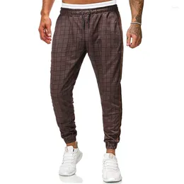 Men's Pants 2024 Men Casual Sweatpants Fashion Plaid Man Outdoor Sports Trousers Autumn Spring Clothing Size S-2XL