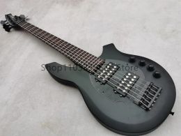 Guitar Matte Black 6 Strings Electric Bass Guitar Rosewood Fretboard Black Hardwares Active Circuit Customizable