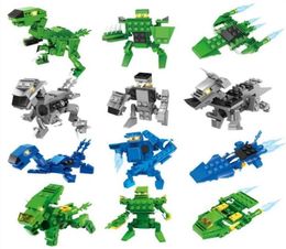 Dinosaur building block toys Minifig Surprise Eggs 3 in 1 fighters blocks Sets Kids toy Bricks9392235