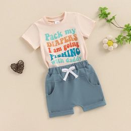 Clothing Sets Baby Boy Western Clothes Toddler Summer Outfit Cow Print Short Sleeve T-Shirt Casual Cowboy Shorts Set