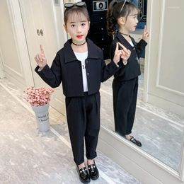 Clothing Sets 2024 Fashion Suit Teenage Children Girls Clothes Set Top Long Pants Summer Outfit Kids 4-12Years