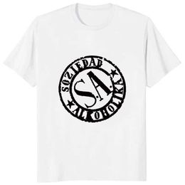 Men's T-Shirts Soziedad Alkoholika Man T-shirt Thrash Punk Rock Metal Band Fans T Shirt Hot Sale Casual Fashion Loose Soft Tshirt Song Fan Ts Y240509