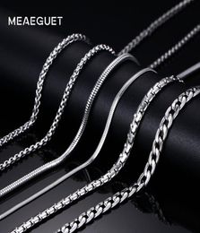 Trendy 20inch Silver Colour Stainless Steel Link Chain Necklace For Men /Box/Hanging/Curb/Flat/Twist Chain6398148