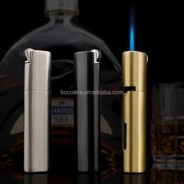 Hy Creative Electroplated Metal Iatable Lighter Windproof Direct Fire Personalised Small Welding Gun Cigarette Lighter D