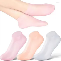 Women Socks 2Pcs Silicone Foot Care Anti Cracking Moisturising Gel Cracked Dead Skin Remove Protector Pain Relief Pedicure Tools