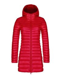 Women Winter Coat Hoodedr Ultra Light Long North Duck Down Jackets Slim Portable Windproof Female Puffy Jacket Warm Face Outerwear9737847