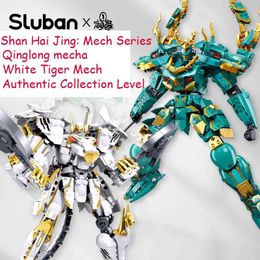 Action Toy Figures 2024 New Xiaoluban Mountain and Sea Classic Mech Series Puzzle Model Assembly Childrens Adult Building Block Particle Birthday T240506